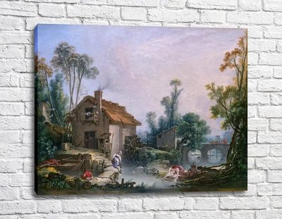 Картина Пейзаж с водяной мельницей Fra11358 фото