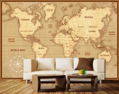 Карта мира на винтажном фоне Sov1109 фото