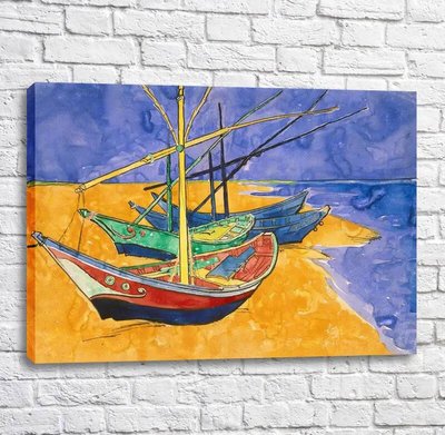 Картина Vincent van Gogh Boats at Saintes Maries Van11609 фото