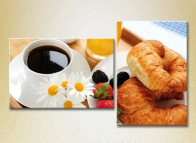 Модульные картины Завтрак с круассанами_02 Eda9460 фото