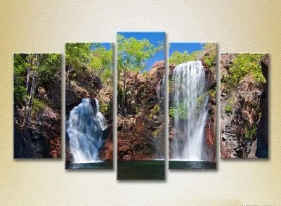 Модульные картины Водопад в скалах_01 Pri9160 фото