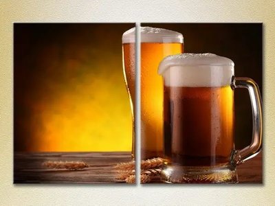 Модульные картины Пиво в бокале Eda8310 фото