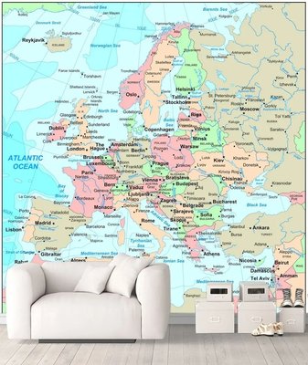 Карта Европы в пастельных тонах Sov1111 фото