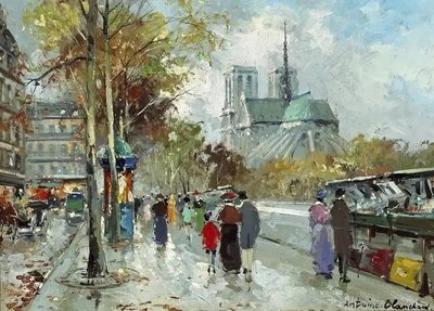 PhotoPoster Antoine Blanchard, Notre Dame de Paris (O vedere a Notre Dame, Paris) Ant18801 фото