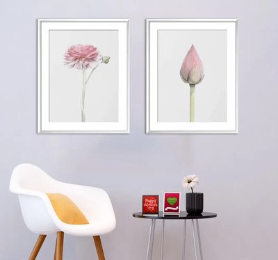 Muguri de lotus roz ușor și trandafir sălbatic Flo14662 фото