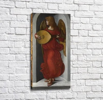 Картина Associate of Leonardo da Vinci An Angel in Red with a Lute Leo14312 фото