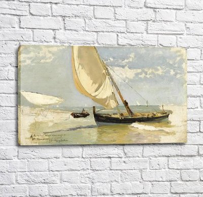 Картина Хоакин Соролья-и-Бастида - Парусная лодка (эскиз),-1923 Imp12362 фото