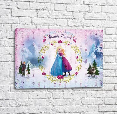 Постер Принцесса Эльза и ее сестра на фоне гор Mul16531 фото