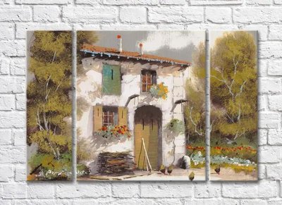 Триптих Two-Storey House And Garden 001 Pro10262 фото