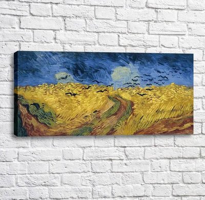 Картина Пшеничное поле с воронами Van11712 фото