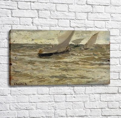 Картина Хоакин Соролья-и-Бастида - Лодки, покидающие гавань Imp12364 фото