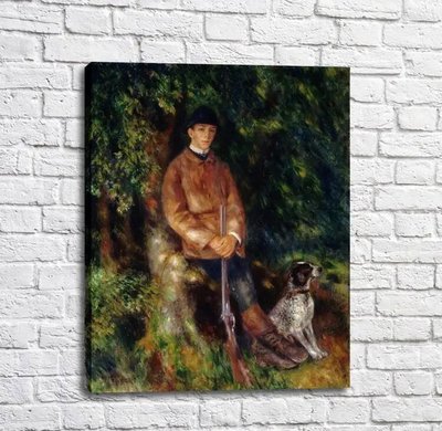 Картина Pierre Auguste Renoir, French, Portrait of Alfred Berard with His Dog Ren14514 фото