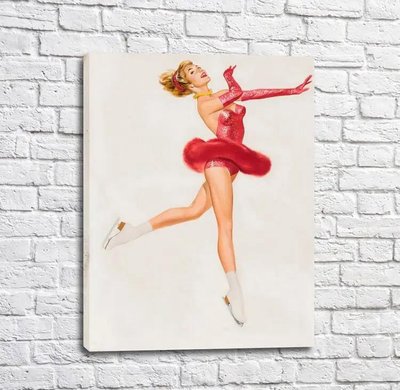 Постер Девушка в красной пачке, танцы на льду Tan17109 фото