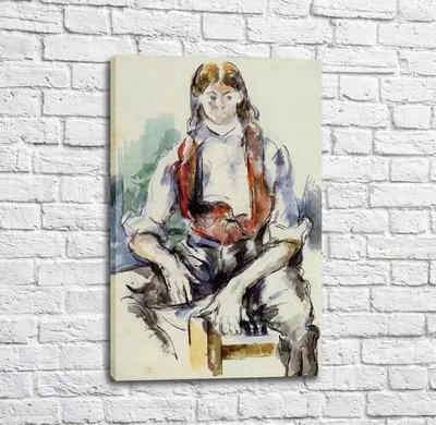 Pictură Băiat într-o vestă roșie, Cezanne Sez11763 фото