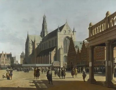 The Market Place and the Grote Kerk at Haarlem Ark11164 фото