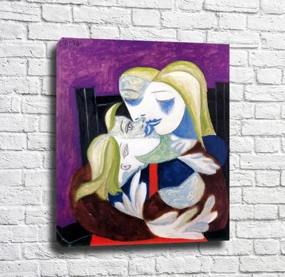 Picasso Femme et Enfant Enlaces, 1938. Pik10864 фото