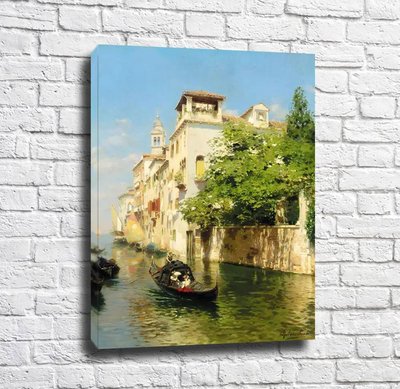 Gondolieri Rubens Santoro în Canalul de la Veneția Rub10914 фото