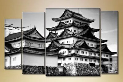 Модульные картины Полиптих, Японский замок Gor6665 фото