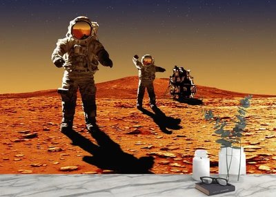 Фотообои Космонавты на Марсе, космос Kos2165 фото