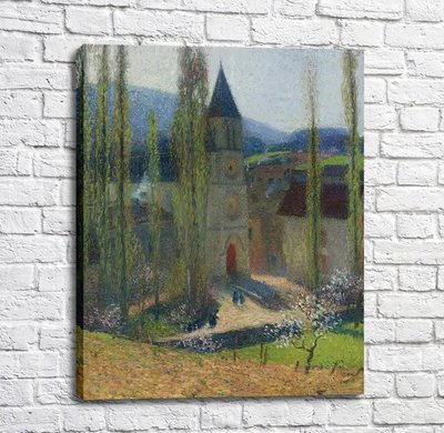 Картина Анри Мартен - Церковь в Лабастид-дю-Вер после полудня Imp12466 фото
