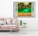 Autocolant de perete, fereastră 3D cu vedere la cascadă în culori strălucitoare W217 фото 2