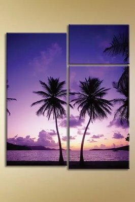 Модульные картины две пальмы на закате Mor8466 фото