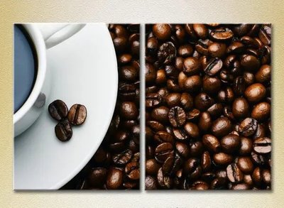 Модульные картины Чашка кофе. Зерна Eda9516 фото