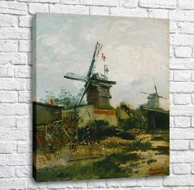 Картина Vincent van Gogh Windmills on Montmartre Van11616 фото