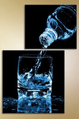 Модульные картины Диптих, бутылка и вода Eda8417 фото