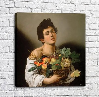 Pictură Tânăr cu un coș de fructe Kar13468 фото