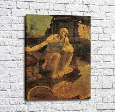 Картина Святой Иероним, Леонардо Да Винчи Leo14318 фото