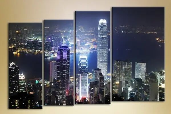 Модульные картины Ночной-Гонконг Gor6717 фото