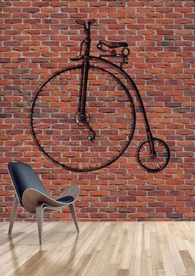 Fototapet Bicicletă de epocă pe un fundal de cărămidă Ret4691 фото