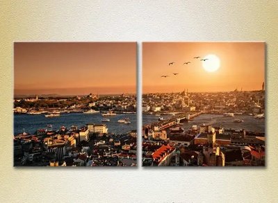 Модульные картины Стамбул на закате, Турция_02 Gor8941 фото