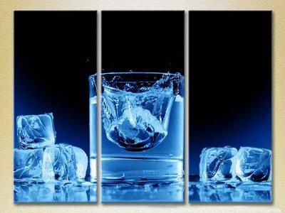Модульные картины Ледяные кубики в стакане_01 Eda9441 фото