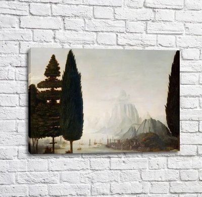 Pictura cu peisajul Bunei Vestiri, Da Vinci Leo14192 фото