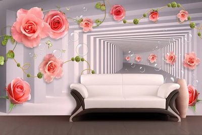 Fototapet 3D trandafiri rosii 3D4518 фото