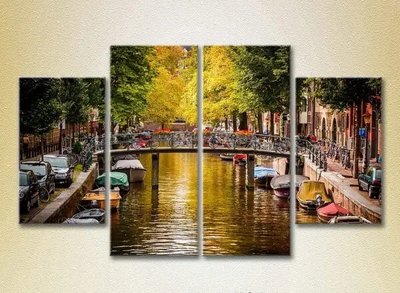Модульные картины Амстердамский канал, Голландия_03 Gor6568 фото