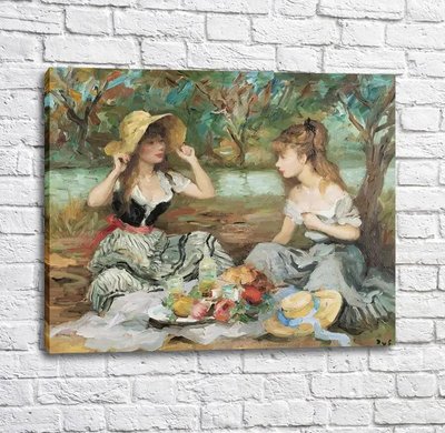 Картина Марсель Диф - Пейзаж и две девушки Imp12419 фото
