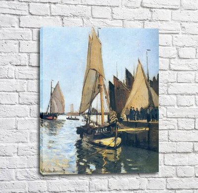 Картина Sailing Boats at Honfleur, 1866 Mon14319 фото