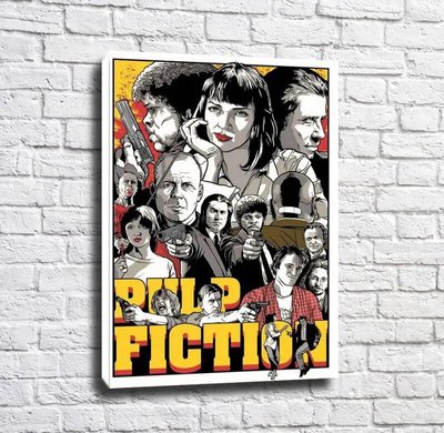 Poster Pulp Fiction cu eroi Pos15252 фото
