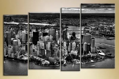Tablouri modulare Manhattan alb-negru Gor6719 фото