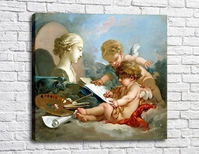 Картина Амуры - аллегория живописи, Франсуа Буше Fra11319 фото