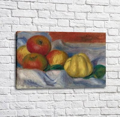 Картина Pierre Auguste Renoir Still Life with Apples and Quince Ren14270 фото