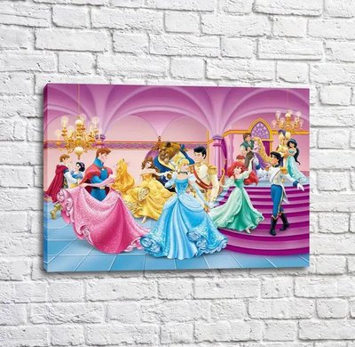 Постер Принцы и принцессы танцуют на балу Mul16540 фото