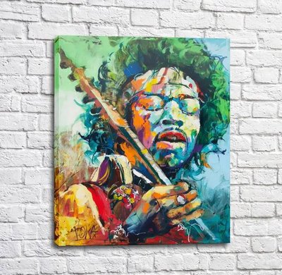 Poster Jimi Hendrix cu chitara, acrilic Izv17839 фото
