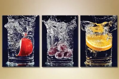 Модульные картины фрукты-и-ягоды-в-стаканах Eda8521 фото