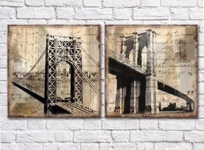 Picturi modulare Îngălbenirea podului Brooklyn Ark9221 фото