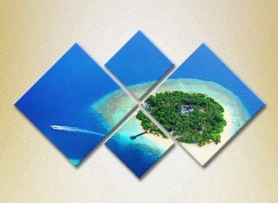 Модульные картины Остров Мальдивы_03 Mor9071 фото