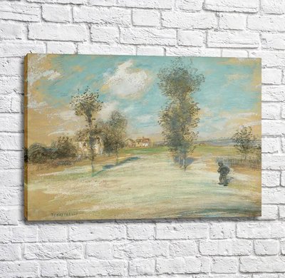 Картина Жан-Франсуа Рафаэлли - Пейзаж с крестьянином на дороге Imp12372 фото